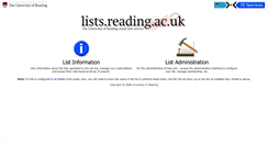 Desktop Screenshot of lists.reading.ac.uk