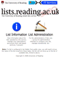 Mobile Screenshot of lists.reading.ac.uk
